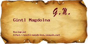 Gintl Magdolna névjegykártya